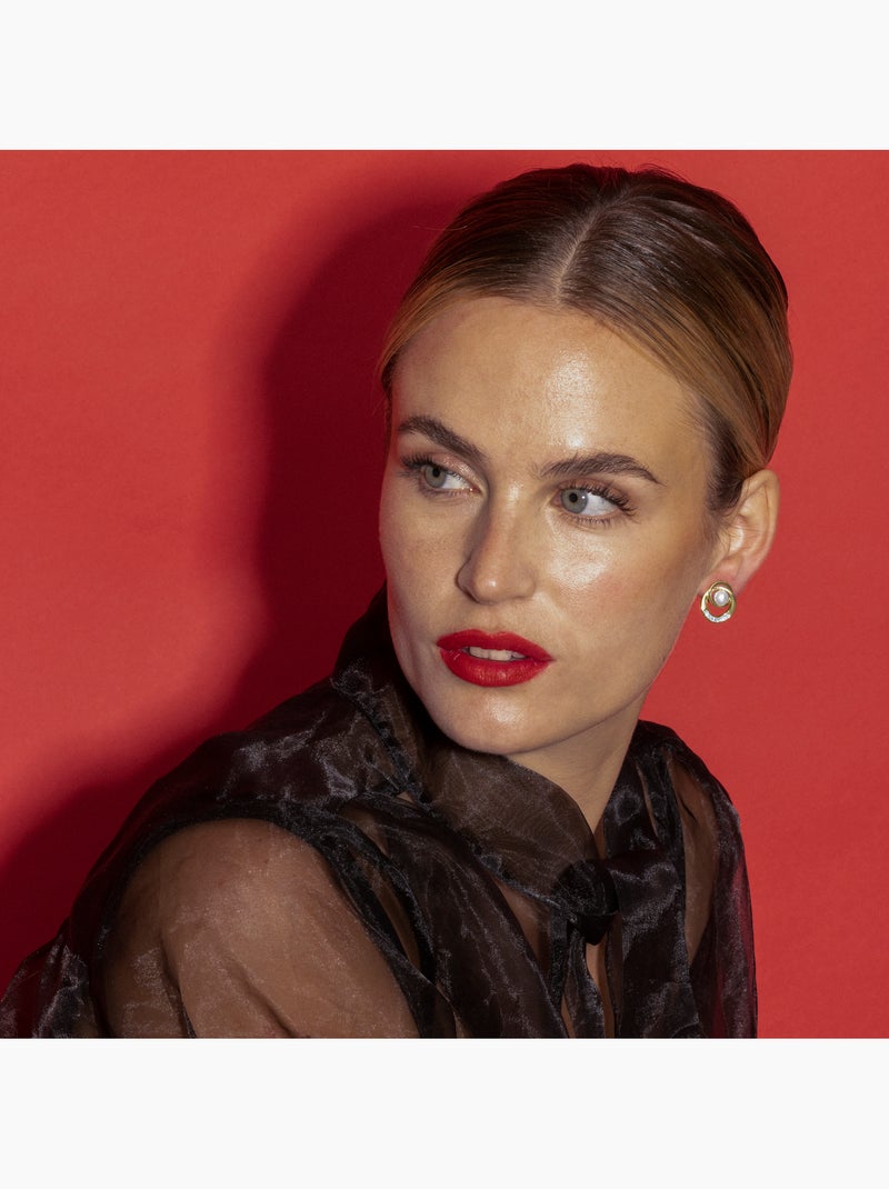 Luxenter Lebya Boucles d'oreilles et plaqué or 18k Blanc - Kiabi