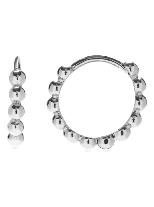 Luxenter Ledis Boucles d'oreilles en argent 925 plaqué rhodium - Kiabi