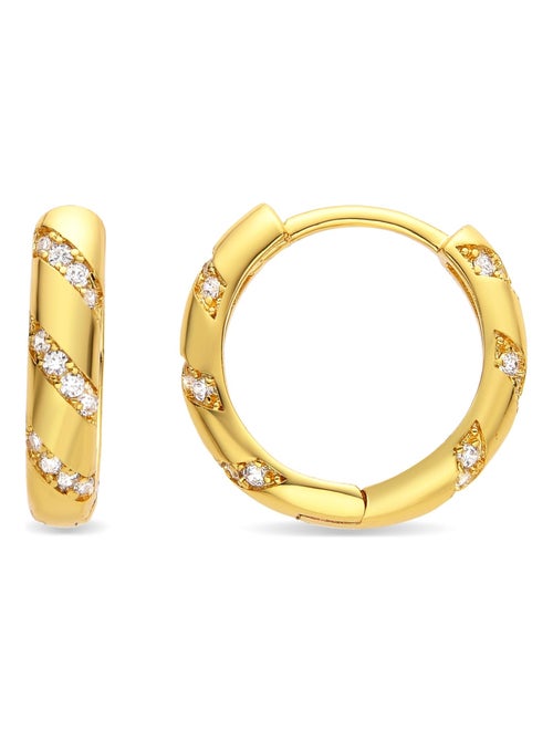 Luxenter Lionvi Boucles d'oreilles en or jaune 18 carats - Kiabi