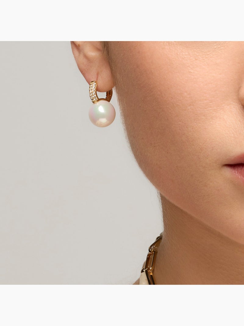 Luxenter Maeki Boucles d'oreilles et plaqué or 18k Blanc - Kiabi