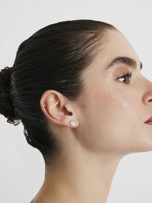 Luxenter Maliai Boucles d'oreilles en argent sterling 925 et zirconium brillant plaqué rhodium - Kiabi