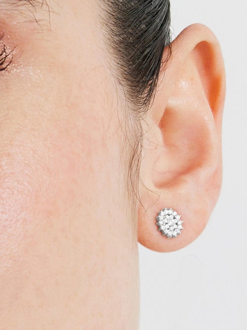 Luxenter Maliai Boucles d'oreilles en argent sterling 925 et zirconium brillant plaqué rhodium - Kiabi