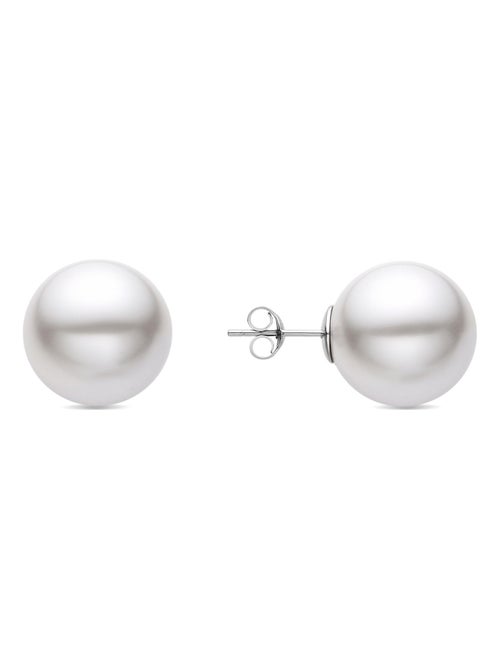 Luxenter Mayhi Boucles d'oreilles en argent 925 et perles blanches plaquées rhodium - Kiabi
