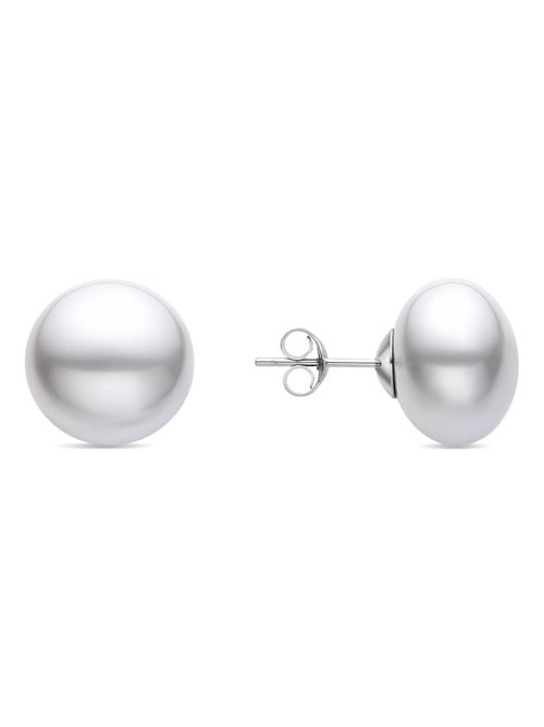 Luxenter Nandi Boucles d'oreilles en argent 925 et perles blanches plaquées rhodium - Kiabi