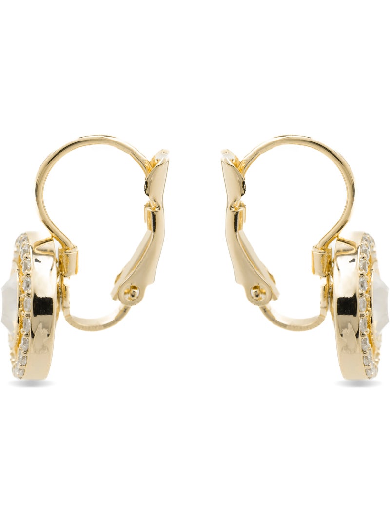 Luxenter Othal Boucles d'oreilles plaqué or 18k Blanc - Kiabi