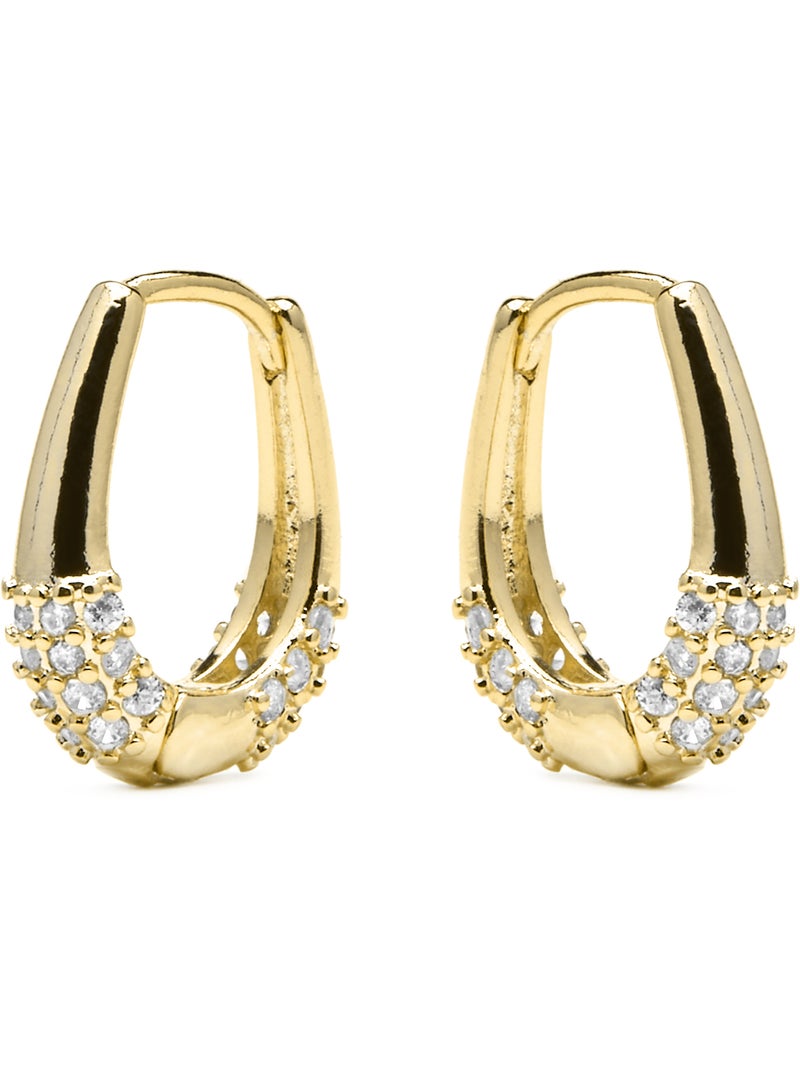 Luxenter Redi Boucles d'oreilles et plaqué or 18k Blanc - Kiabi