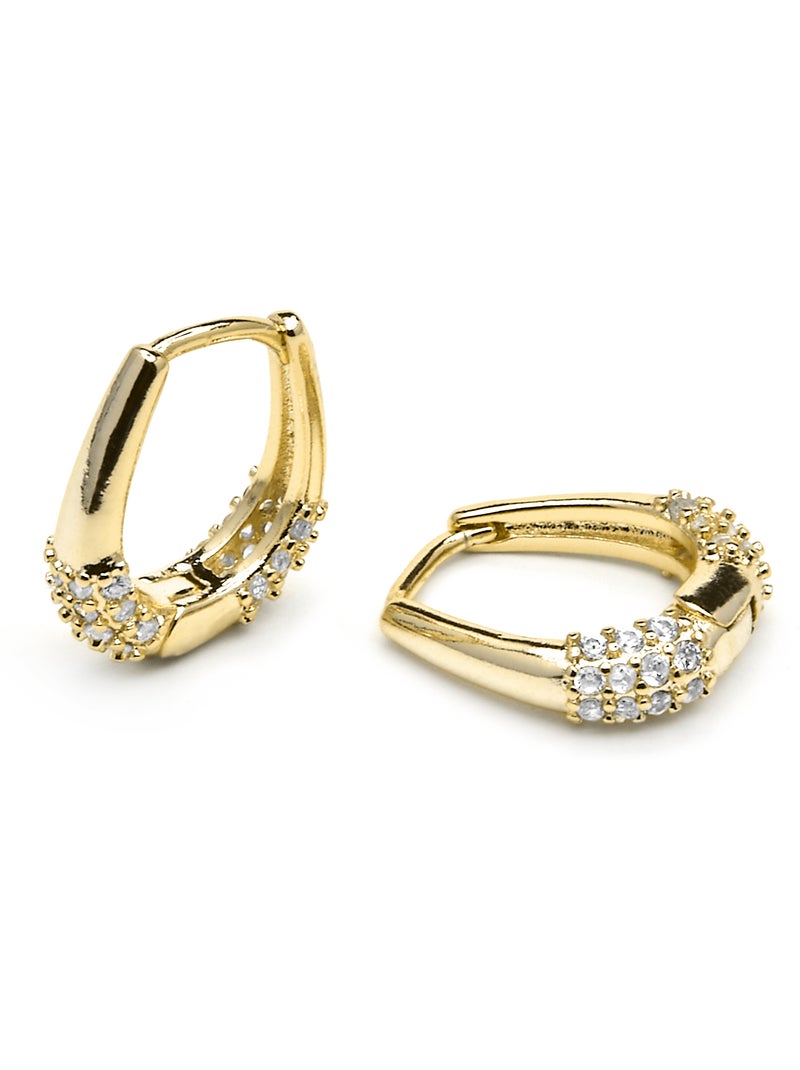 Luxenter Redi Boucles d'oreilles et plaqué or 18k Blanc - Kiabi