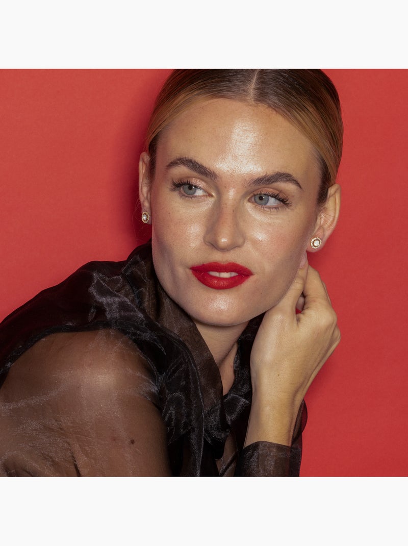 Luxenter Riashe Boucles d'oreilles et plaqué or 18k Blanc - Kiabi