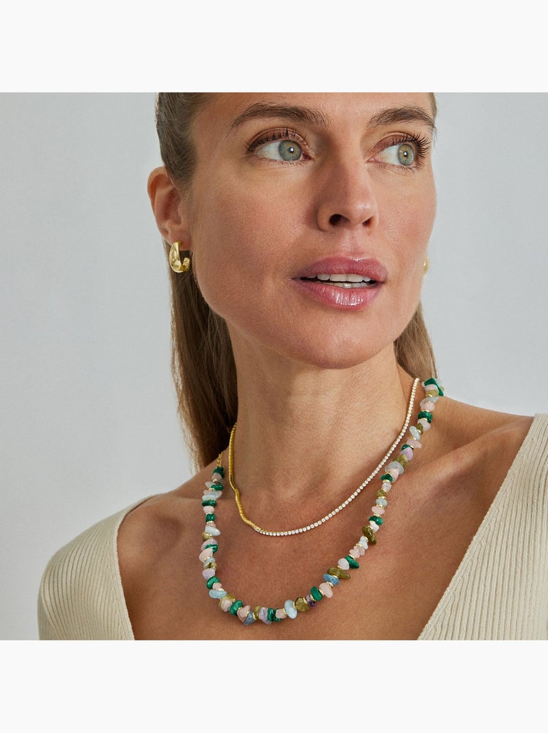 Luxenter Rixu Collier de pierres multicolores Multicolore - Kiabi
