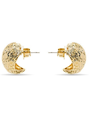 Luxenter Saleth Boucles d'oreilles et plaqué or 18k