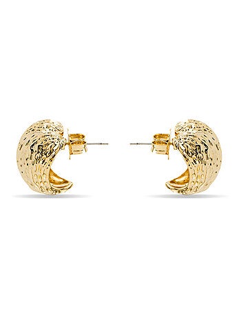 Luxenter Saleth Boucles d'oreilles plaqué or 18 carats