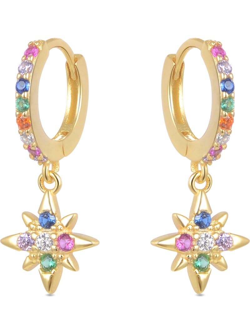 Luxenter Siba Boucles d'oreilles en argent 925 Multicolore - Kiabi