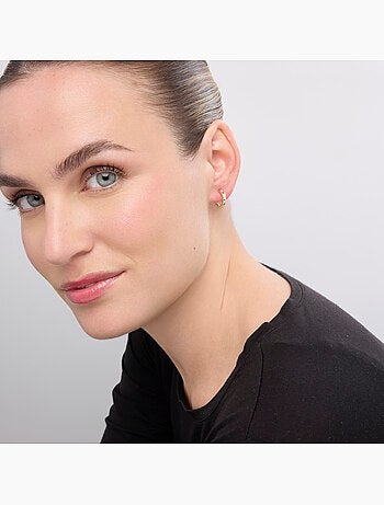 Luxenter Sisah Boucles d'oreilles et plaqué or 18k