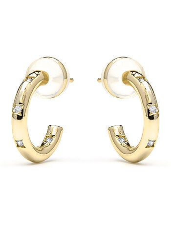 Luxenter Sisah Boucles d'oreilles et plaqué or 18k