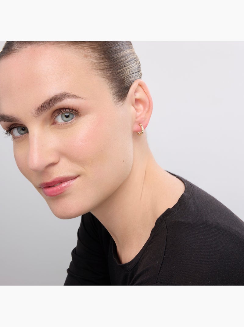 Luxenter Sisah Boucles d'oreilles et plaqué or 18k Blanc - Kiabi