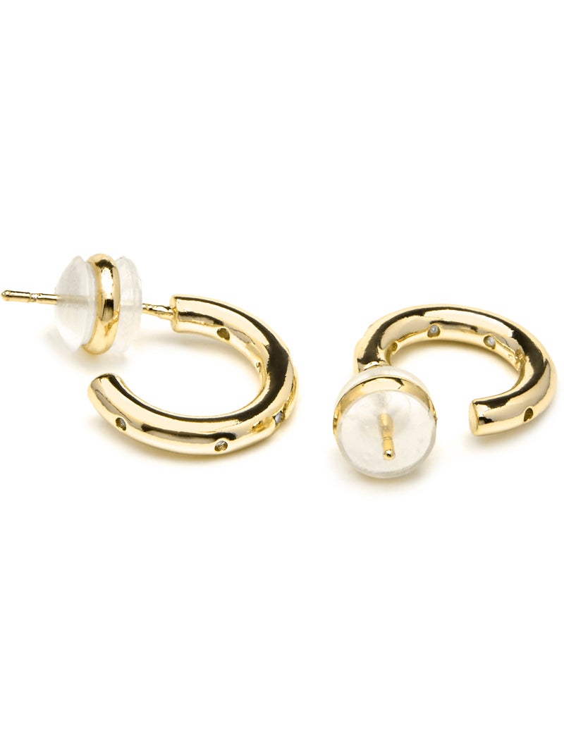 Luxenter Sisah Boucles d'oreilles et plaqué or 18k Blanc - Kiabi