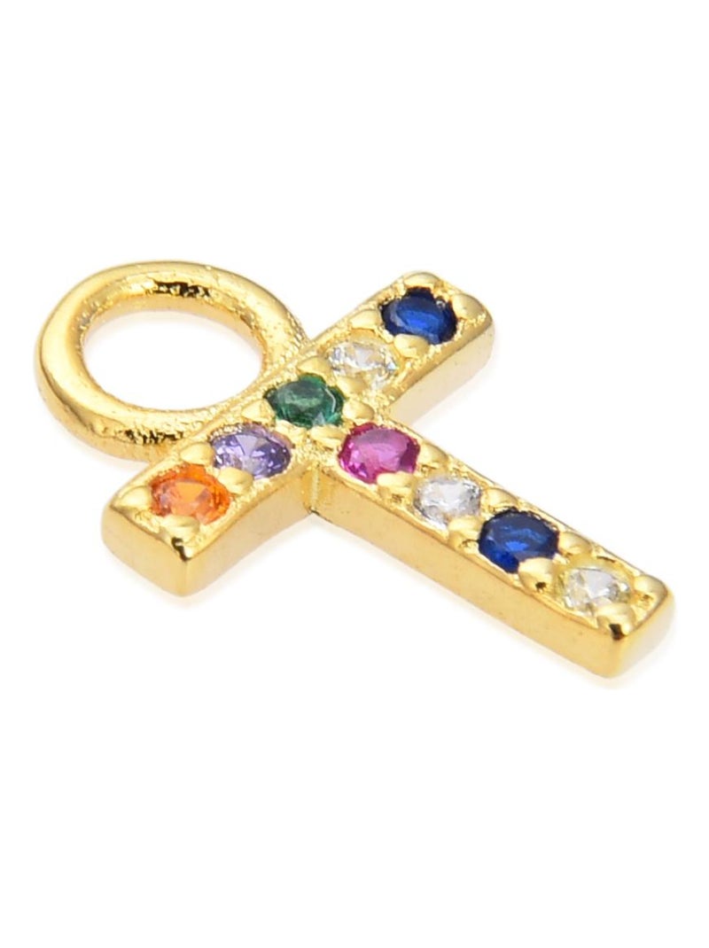 Luxenter T Pendentif Mistress en argent 925 plaqué or 925 Multicolore - Kiabi