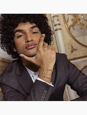 Luxenter Targey Bracelet en cristal multicolore et plaqué or 18k.