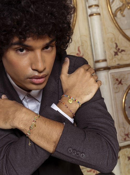 Luxenter Targey Bracelet en cristal multicolore et plaqué or 18k. - Kiabi
