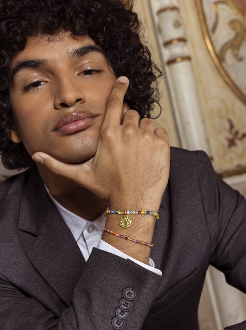 Luxenter Targey Bracelet en cristal multicolore et plaqué or 18k. - Kiabi