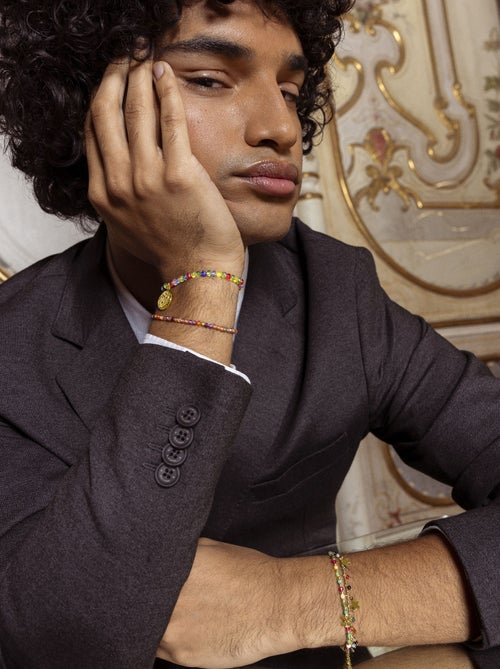 Luxenter Targey Bracelet en cristal multicolore et plaqué or 18k. - Kiabi