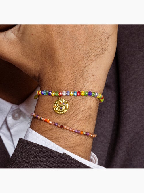 Luxenter Targey Bracelet en cristal multicolore et plaqué or 18k. - Kiabi