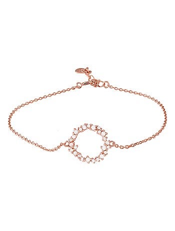 Luxenter thilak bracelet en argent 925 et zircon brillant avec finition plaquée or rose 18k