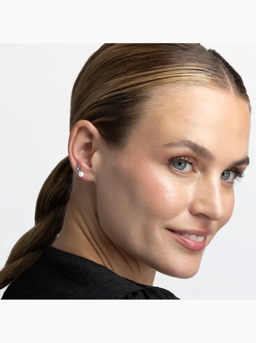 Luxenter Tinvia Boucles d'oreilles en argent 925 et perles blanches plaquées rhodium - Kiabi