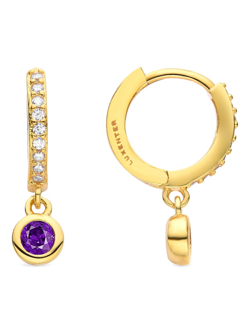 Luxenter Warlah Boucles d'oreilles en or Violet - Kiabi