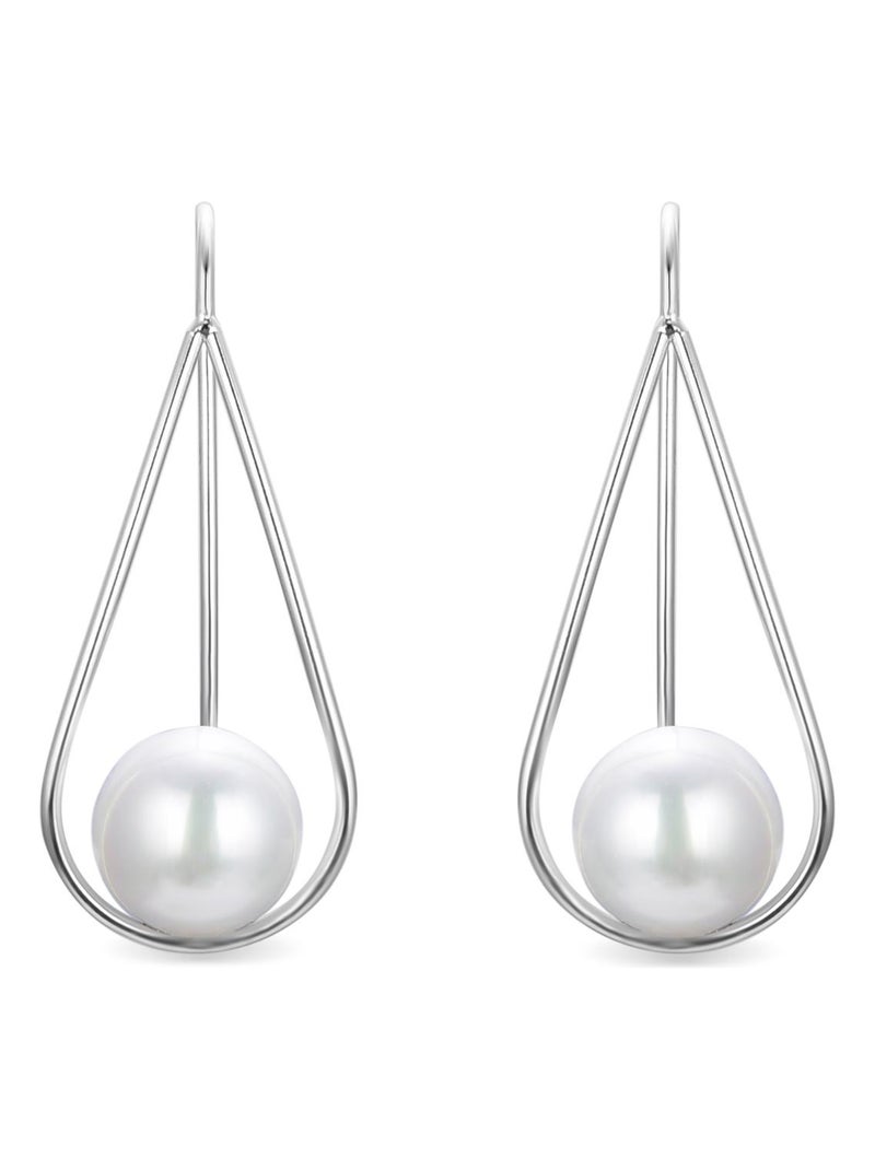 Offrez Boucles d'oreilles Perle Blanche