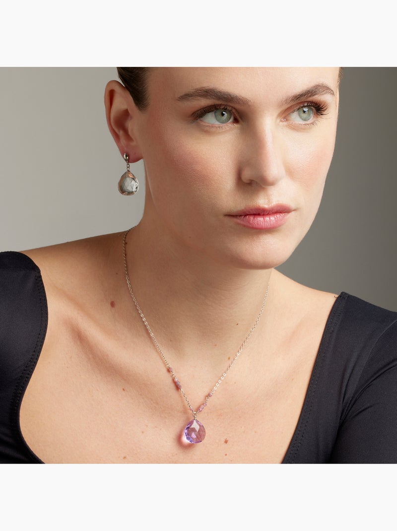 Luxenter Zoqoyi Collier plaqué rhodium Violet - Kiabi