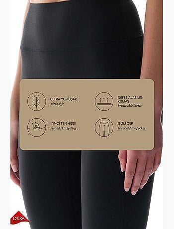 Lycra legging capri à maintien léger et taille haute, light soft penti