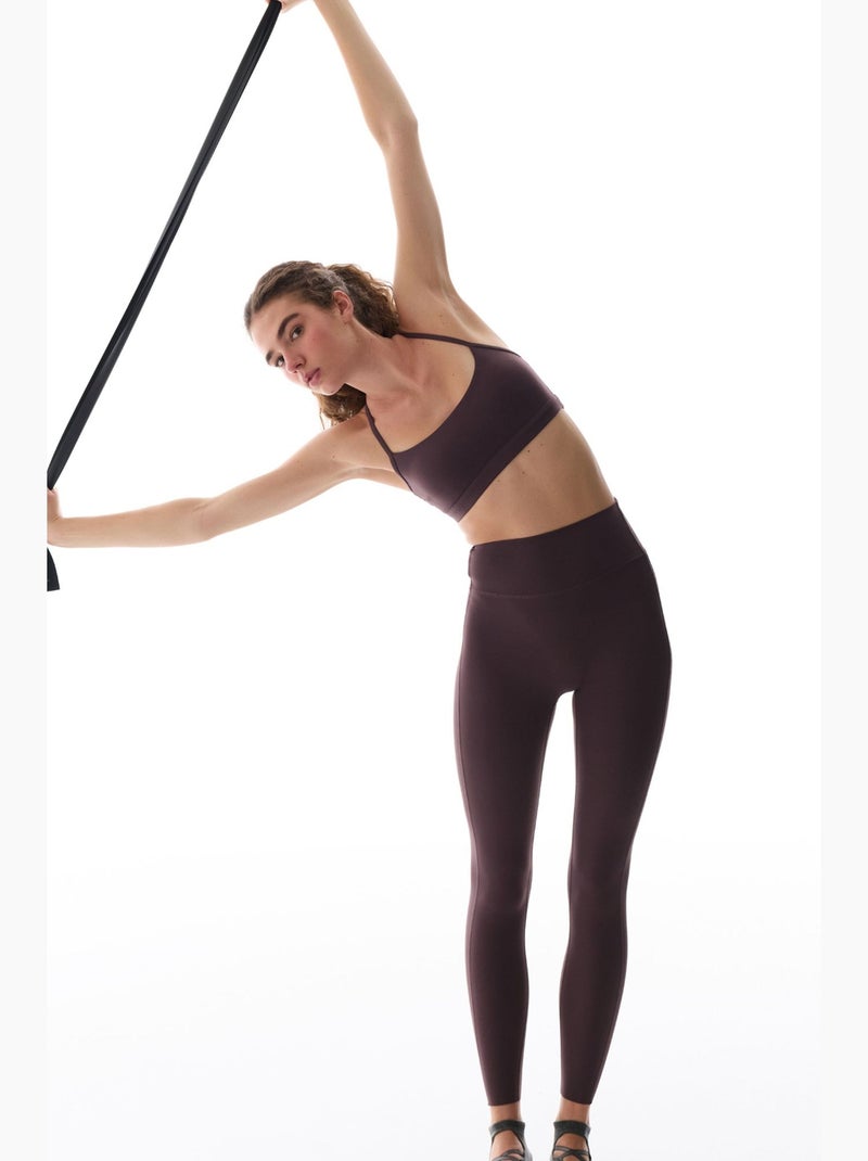 Lycra soutien-gorge de sport dos nageur à maintien léger, avec coussinets amovibles penti Mauve - Kiabi