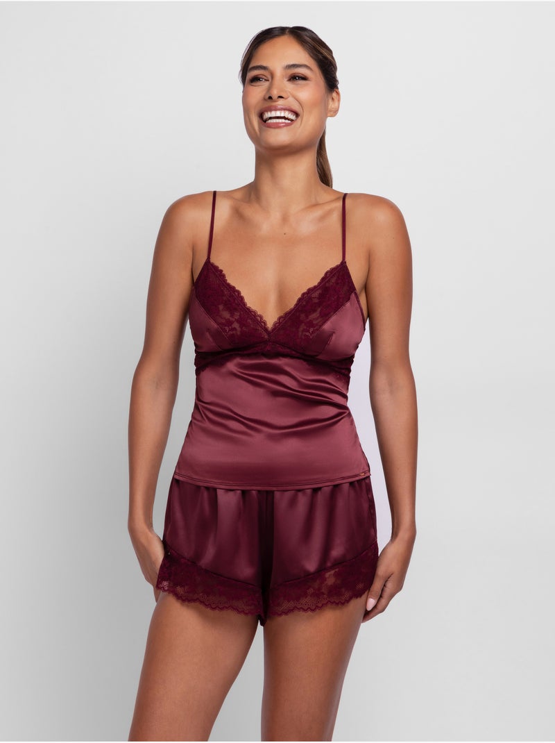 Lyra Satin Short Dorina Violet - Kiabi