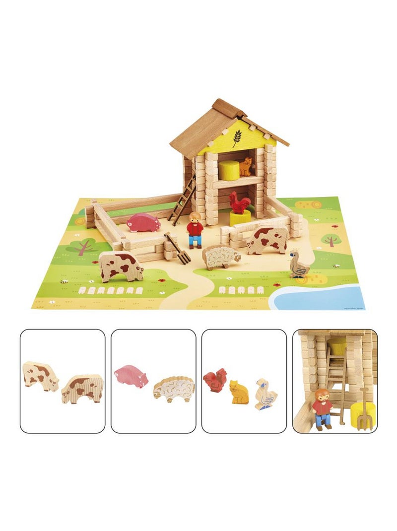 Ma ferme en bois 95 pièces Rouge - Kiabi