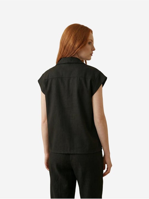 Ma mode gilet en gabardine de coton avec col de veste et poche my fashion - Kiabi