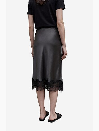 Ma mode jupe midi en satin taille haute my fashion