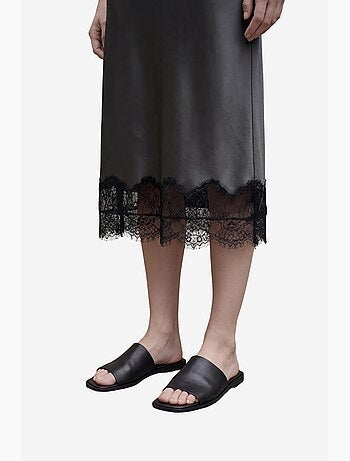 Ma mode jupe midi en satin taille haute my fashion