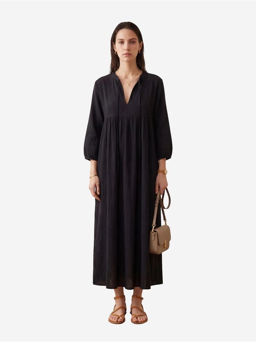 Ma mode robe longue ample à col en v unie my fashion - Kiabi Ma mode robe longue ample à col en v unie my fashion - Kiabi
