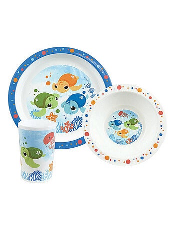 Ma Petite Carapace Ensemble Repas Avec Assiette Plate Pour Enfant