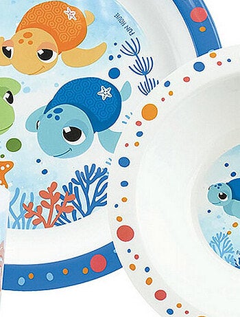 Ma Petite Carapace Ensemble Repas Avec Assiette Plate Pour Enfant