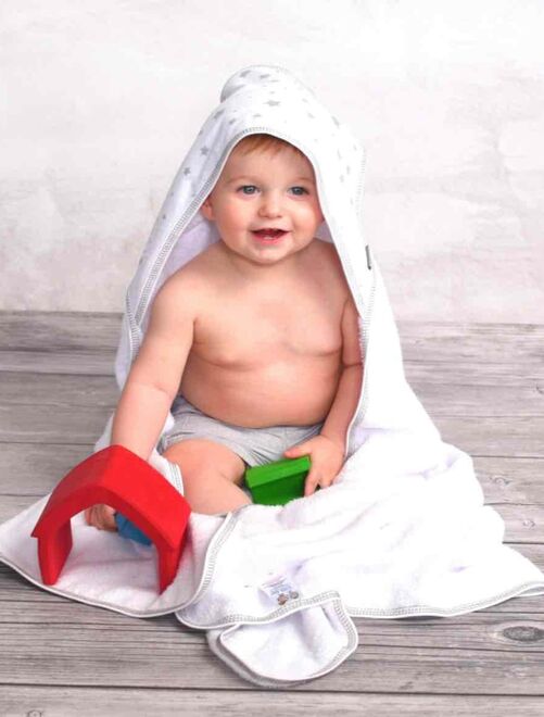 Ma première cape de bain en coton et bambou, Stella - Kiabi