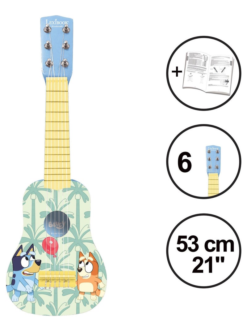 Ma Première Guitare Bluey en bois - 53 cm Bleu - Kiabi