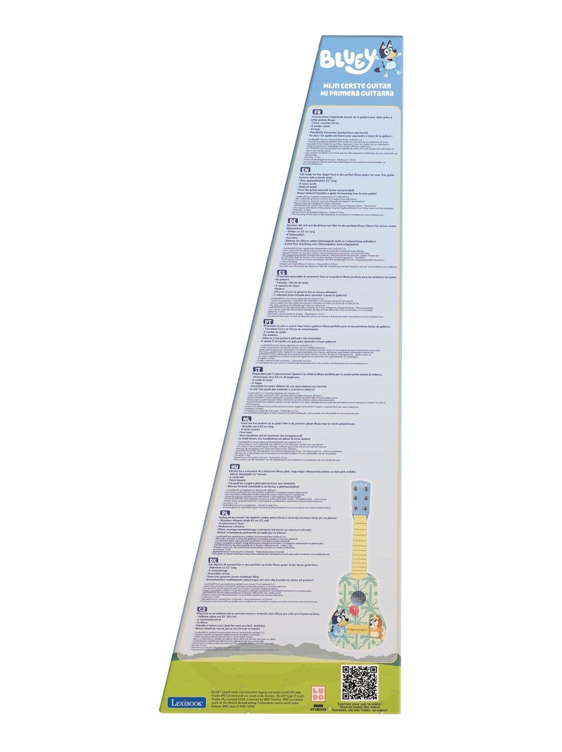 Ma Première Guitare Bluey en bois - 53 cm Bleu - Kiabi