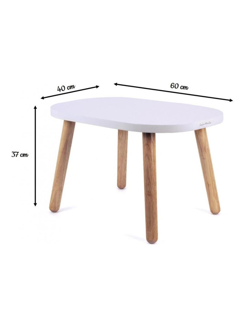 Ma première table Enfant Ovaline Blanc Blanc - Kiabi
