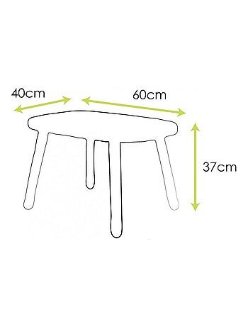 Ma première table Enfant Ovaline Blanc