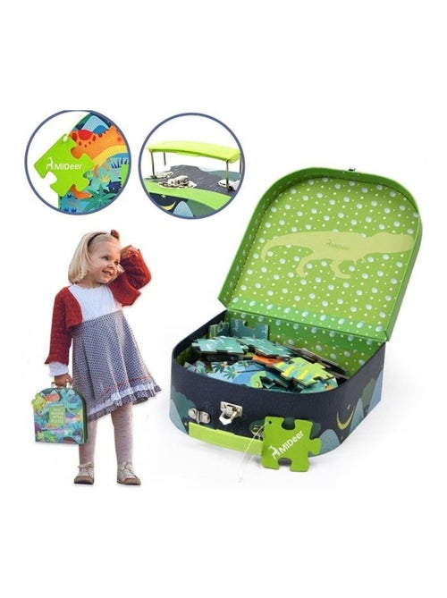 Ma Valise Puzzle Dinosaures 104 pcs - Kiabi
