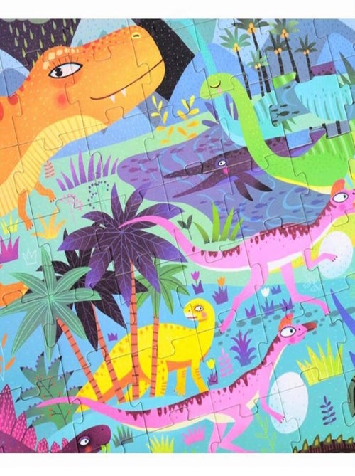 Ma Valise Puzzle Dinosaures 104 pcs - Kiabi