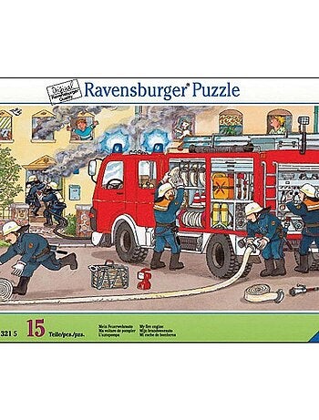 Ma voiture de pompier - Puzzle cadre 15 p - Kiabi