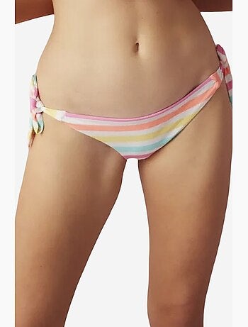 Macaron bas de bikini brésilien rayé à nouer penti